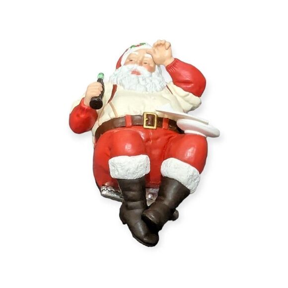 HALLMARK KEEPSAKE ORNAMENT COCA COLA SANTA PLEASE PAUSE HERE 1992 CLIP-ON H - Picture 4 of 7
